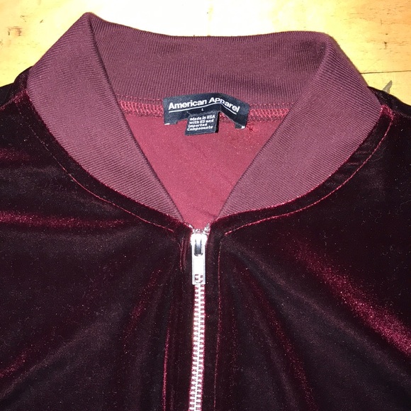 American Apparel velvet Amelia jacket Cabernet - Picture 2 of 5